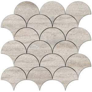 Veneto: 4" Fish Scale Mosaic - Tuscany
