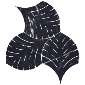 250573-foli-nero-marquina-foliage-mosaic-tuscany-polished Nero Marquina: Foliage Mosaic