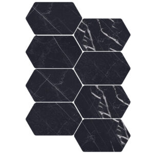 Nero Marquina: Hexbrick Mosaic