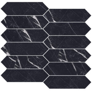 250573-pick3-nero-marquina-1-3-4in-x-6-1-2in-picket-mosaic-polished Nero Marquina: 1 3/4" X 6 1/2" Picket Mosaic