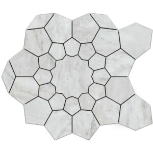 Pietrasanta: Bloom Mosaic - Bianco