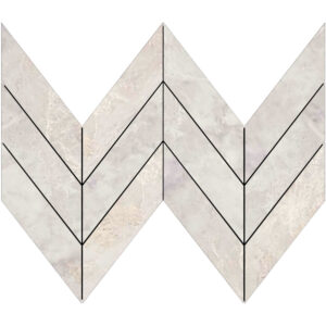 Pietrasanta: 1 7/8" X 6 7/8" Midi Chevron Mosaic - Ivory