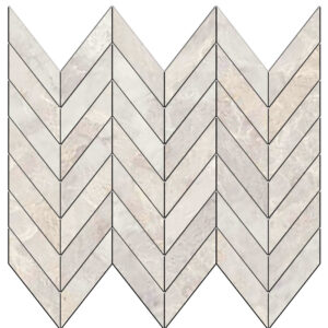 Pietrasanta: 1 1/2" X 3 5/8" Mini Chevron Mosaic - Ivory