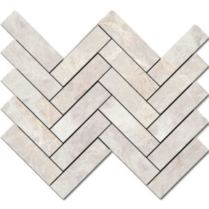 Pietrasanta: 1 1/2" X 5 1/2" Herringbone Mosaic - Ivory