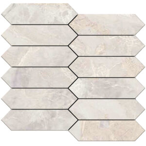 Pietrasanta: 1 3/4" X 6 1/2" Picket Mosaic - Ivory