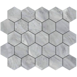 Pietrasanta: 3 1/4" Hexagon Mosaic - Grigio