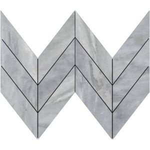 Pietrasanta: 1 7/8" X 6 7/8" Midi Chevron Mosaic - Grigio