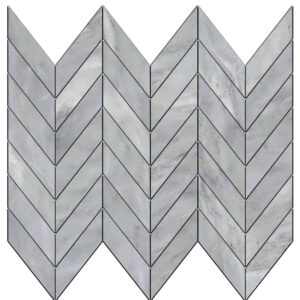 Pietrasanta: 1 1/2" X 3 5/8" Mini Chevron Mosaic - Grigio
