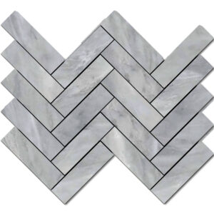 Pietrasanta: 1 1/2" X 5 1/2" Herringbone Mosaic - Grigio