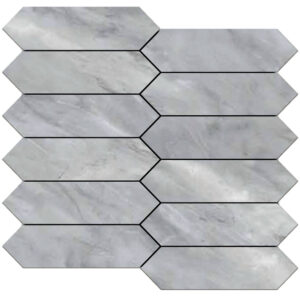 Pietrasanta: 1 3/4" X 6 1/2" Picket Mosaic - Grigio