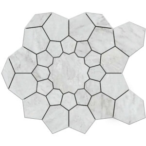 Pietrasanta: Bloom Mosaic - Bianco