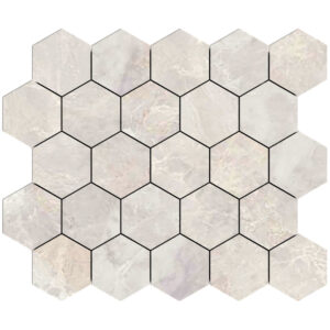 Pietrasanta: 3 1/4" Hexagon Mosaic - Ivory