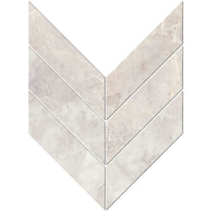 Pietrasanta: 3" X 10" Macro Chevron Mosaic - Ivory