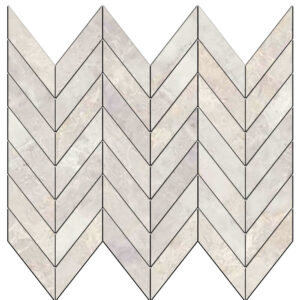 Pietrasanta: 1 1/2" X 3 5/8" Mini Chevron Mosaic - Ivory