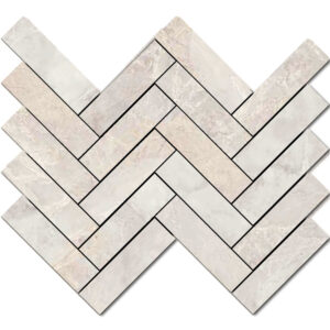 Pietrasanta: 1 1/2" X 5 1/2" Herringbone Mosaic - Ivory