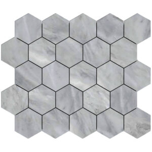 Pietrasanta: 3 1/4" Hexagon Mosaic - Grigio