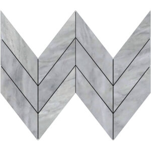 Pietrasanta: 1 7/8" X 6 7/8" Midi Chevron Mosaic - Grigio
