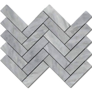 Pietrasanta: 1 1/2" X 5 1/2" Herringbone Mosaic - Grigio