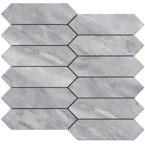 Pietrasanta: 1 3/4" X 6 1/2" Picket Mosaic - Grigio