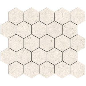 Impression: 3 1/4" Hexagon Mosaic - Bone
