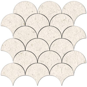 Impression: 4" Fish Scale Mosaic - Bone