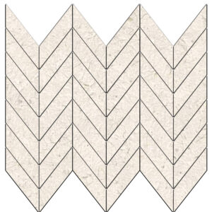 Impression: 1 1/2" X 3 5/8" Mini Chevron Mosaic - Bone
