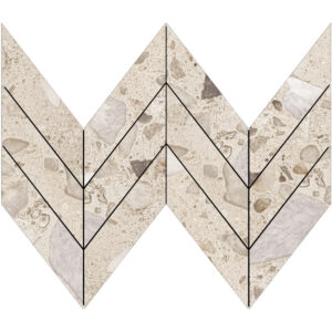 250672-chev3-petravera-1-7-8in-x-6-7-8in-midi-chevron-mosaic-greto-light-lappato Petravera: 1 7/8" X 6 7/8" Midi Chevron Mosaic - Greto Light