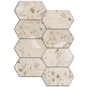 250672-hexb-petravera-hexbrick-mosaic-greto-light-lappato Petravera: Hexbrick Mosaic - Greto Light