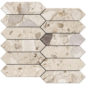 250672-pick3-petravera-1-3-4in-x-6-1-2in-picket-mosaic-greto-light-lappato Petravera: 1 3/4" X 6 1/2" Picket Mosaic - Greto Light