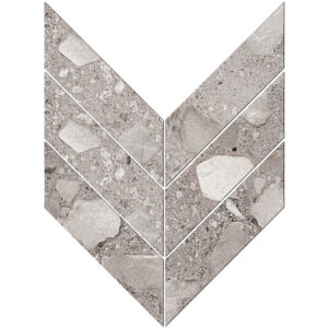 250673-chev2-petravera-3in-x-10in-macro-chevron-mosaic-greto-taupe-lappato Petravera: 3" X 10" Macro Chevron Mosaic - Greto Taupe