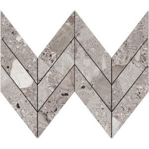 250673-chev3-petravera-1-7-8in-x-6-7-8in-midi-chevron-mosaic-greto-taupe-lappato Petravera: 1 7/8" X 6 7/8" Midi Chevron Mosaic - Greto Taupe