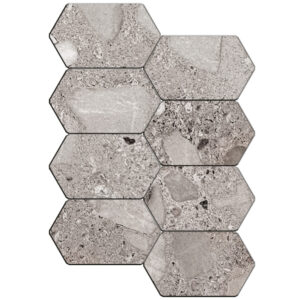 250673-hexb-petravera-hexbrick-mosaic-greto-taupe-lappato Petravera: Hexbrick Mosaic - Greto Taupe