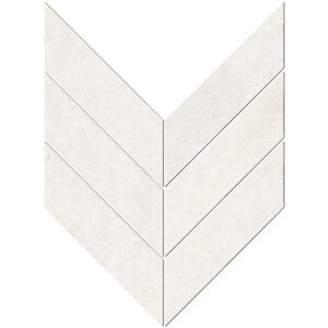 Silky Stone: 3" X 10" Macro Chevron Mosaic - Light