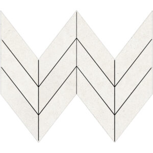 Silky Stone: 1 7/8" X 6 7/8" Midi Chevron Mosaic - Light