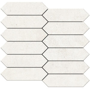 Silky Stone: 1 3/4" X 6 1/2" Picket Mosaic - Light