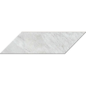 Pietrasanta: 5 3/4" X 17 3/8" Chevron Tile - Bianco