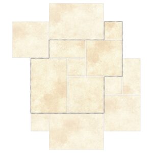 6" Versailles Pattern Porcelain Paver: Ivory Limestone