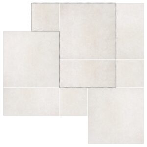 12" Roman Pattern Porcelain Paver: Silky Stone Light