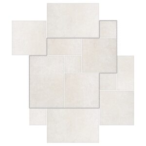 6" Versailles Pattern Porcelain Paver: Silky Stone Light