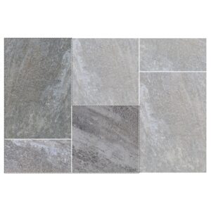 Manor Pattern Porcelain Paver: Silver Quartz