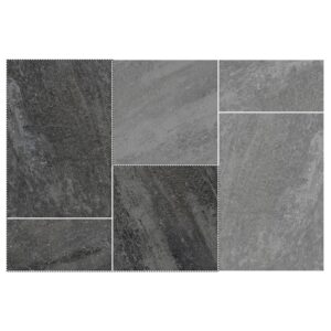 Manor Pattern Porcelain Paver: Grey Quartz