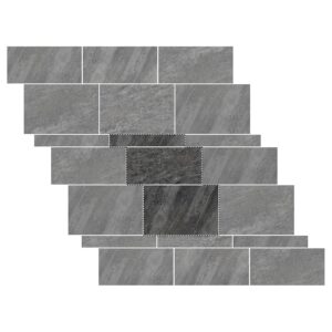 Running Bond Pattern Porcelain Paver: Grey Quartz
