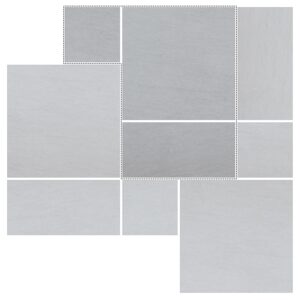 6" Roman Pattern Porcelain Paver: Nextone Light Grey