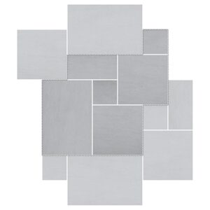6" Versailles Pattern Porcelain Paver: Nextone Light Grey
