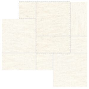 12" Roman Pattern Porcelain Paver: Nextone Bianco