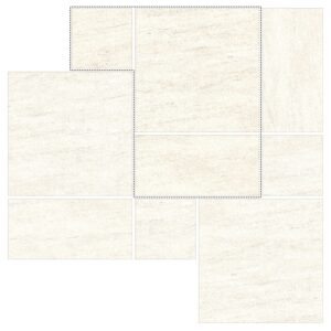 6" Roman Pattern Porcelain Paver: Nextone Bianco