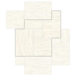 6" Versailles Pattern Porcelain Paver: Nextone Bianco