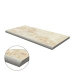 Half Bullnose Porcelain Coping: Ivory Travertine