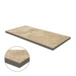 Eased Edge Porcelain Coping: Navona Travertine