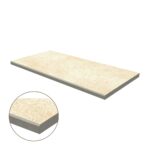 Micro-Bevel Porcelain Coping: Ivory Limestone